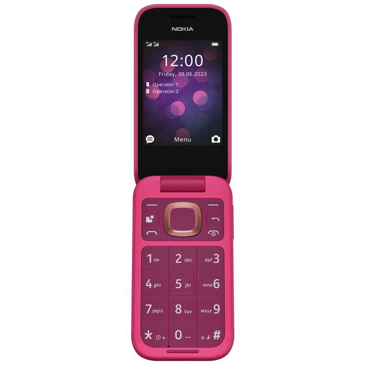 Nokia 2660 Flip pink mobile phone, imported from the UK