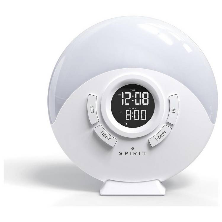 Spirit LED alarm clock white, imported from the UK