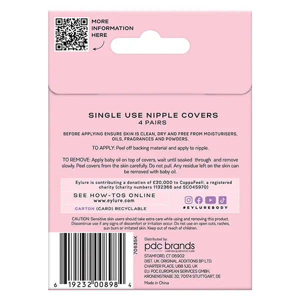Eylure Disposable Nipple Cover Medium 4 Pair Pack - British product