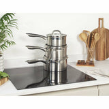 Salter 3 piece stainless steel pan set - British product