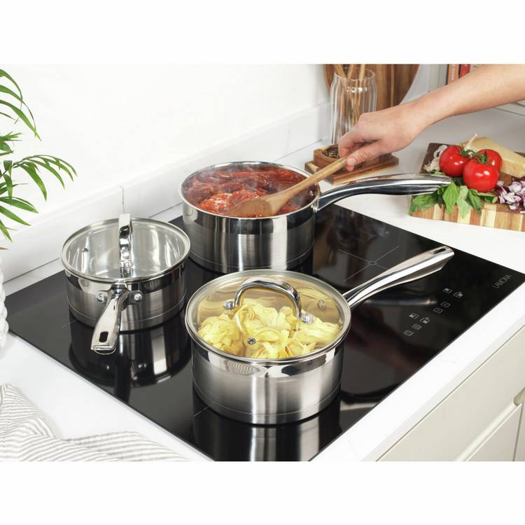 Salter 3 piece stainless steel pan set - British product
