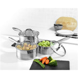 Salter 3 piece stainless steel pan set - British product