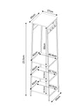 Bronx Black coat stand 180cm tall - British product