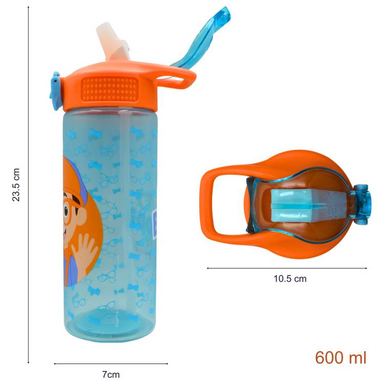 Zak Blippi Blue Sipper water bottle 600ml, imported from the UK