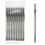 ASDA Bic Round Stic Ballpoint Pens Black Pack of 8- Buy online at McGrocer