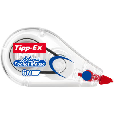 Tipp-Ex Mini Pocket Mouse correction tape 6m pack of 3 (British brand)
