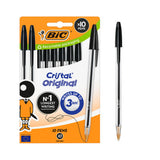 ASDA BIC Cristal Original Black Ballpoint Pens Medium - Box of 10- Buy online at McGrocer