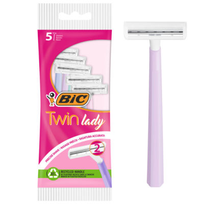 Bic Twin Lady Razors Women's Disposable Razors Pack of 5