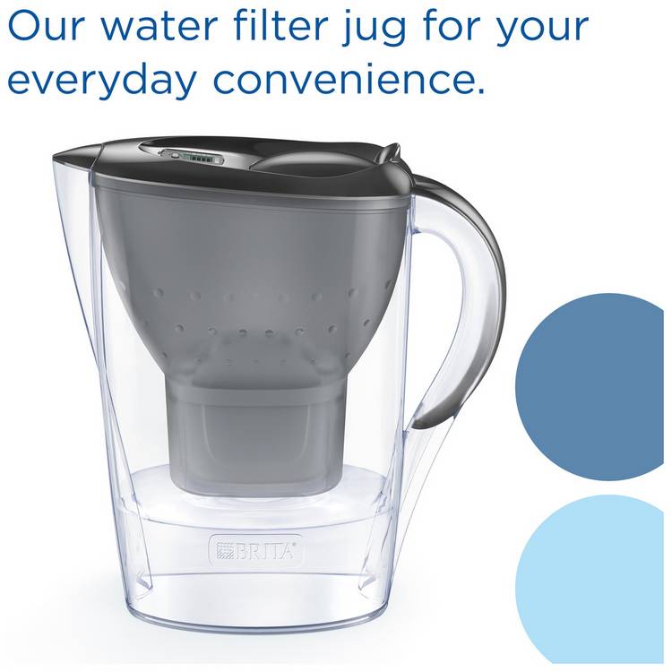 BRITA Marella water filter jug Graphite 2.4L (British brand)