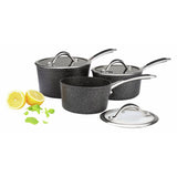 Habitat rock effect saucepan set 3 piece, imported from the UK