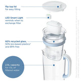 BRITA glass water filter jug light blue 2.5L (British brand)