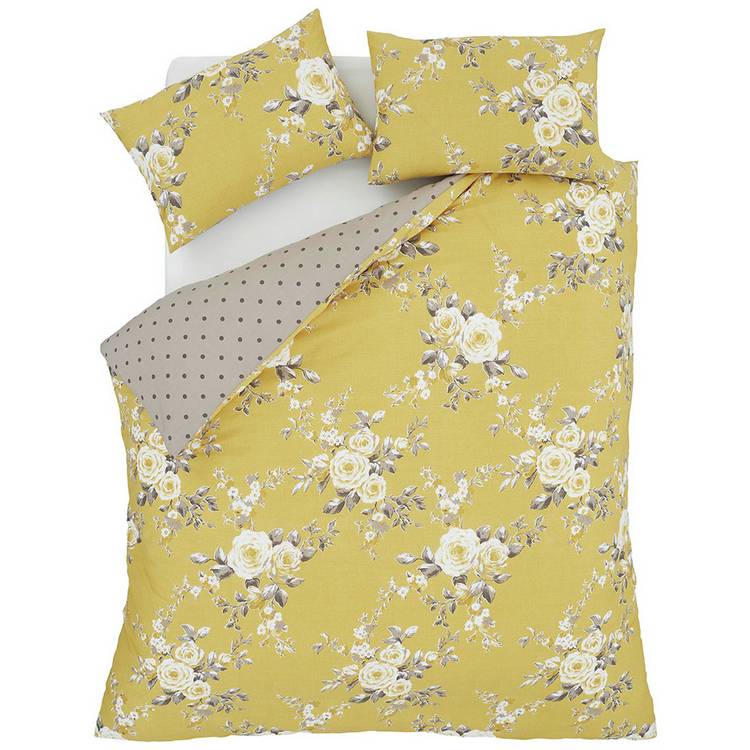 Catherine Lansfield bedding set Canterbury Ochre single, imported from the UK