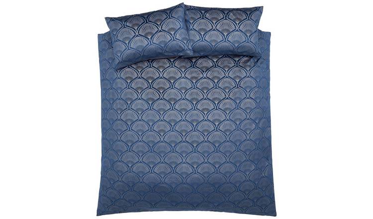 Catherine Lansfield Navy double duvet cover set, imported from the UK