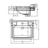 Tavistock Abbot vanity unit 61cm floor mounted - British product