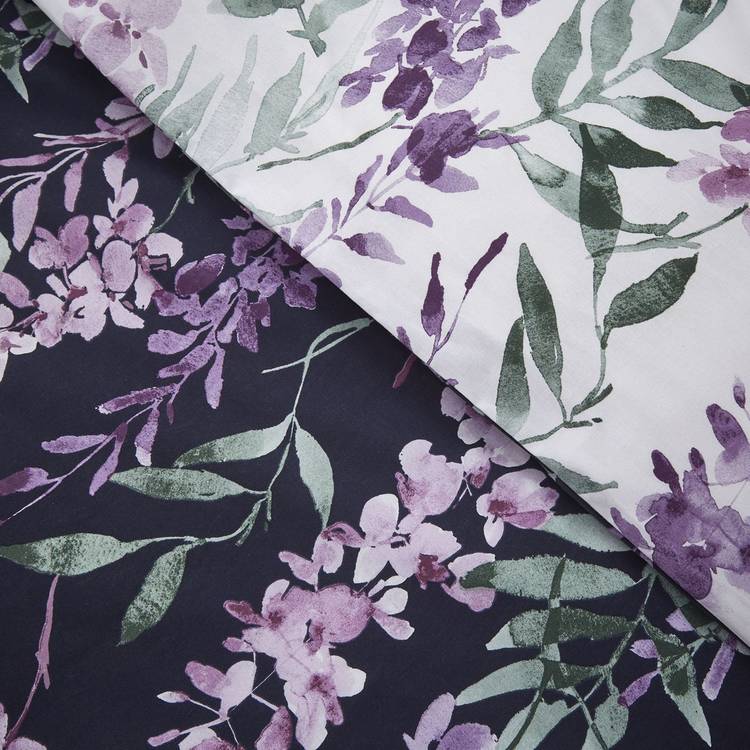 Catherine Lansfield Wisteria Purple single bedding set, imported from the UK