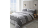 Catherine Lansfield Textured Bands Grey bedding set single - British product