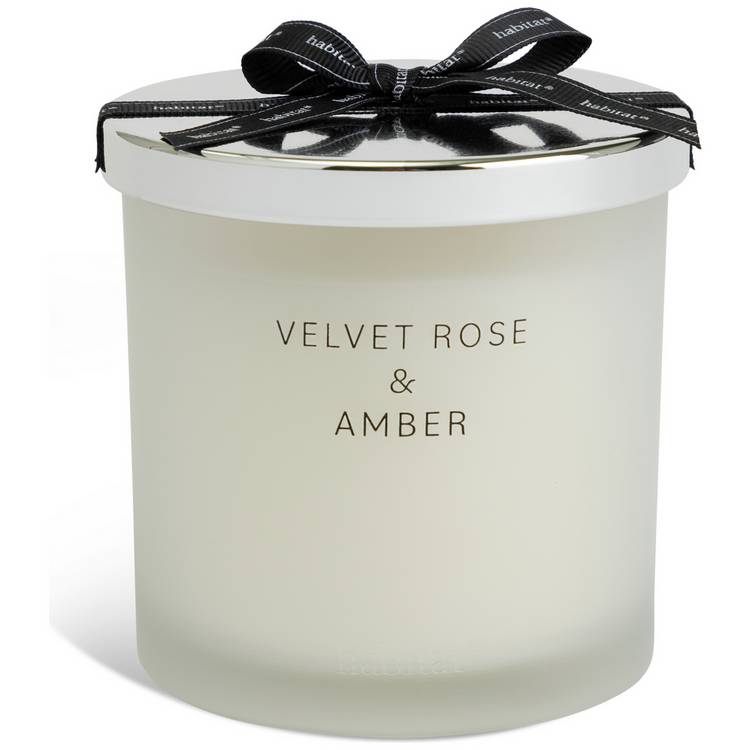 Habitat Velvet Rose & Amber candle with lid, UK version