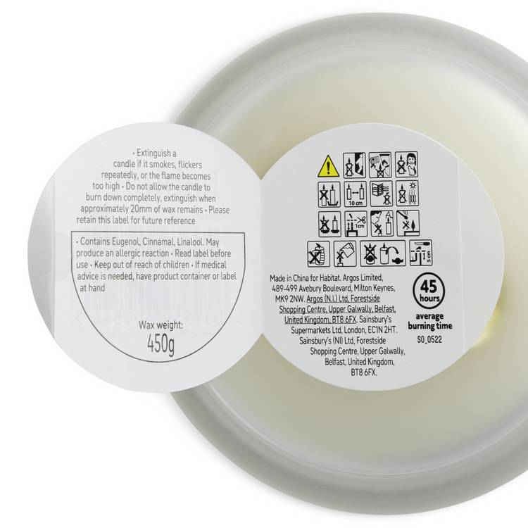 Habitat Velvet Rose & Amber candle with lid, UK version