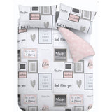 Catherine Lansfield Sleep Dreams blush bedding set single (British brand)