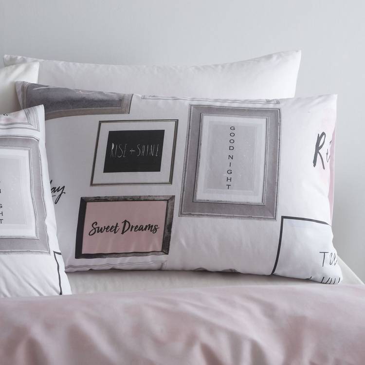 Catherine Lansfield Sleep Dreams blush bedding set single (British brand)