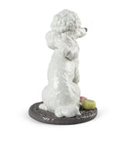 Lladró porcelain poodle with mochis figurine H33cm (British brand)