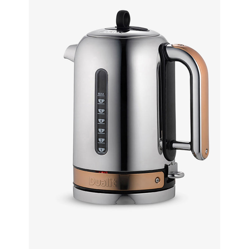Dualit copper kettle 1.7L with stainless-steel body, UK version