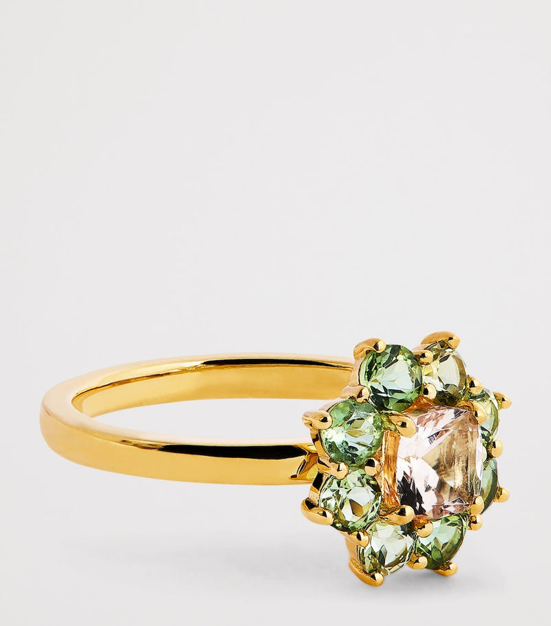 Jennifer Meyer yellow gold tourmaline flower ring, UK version