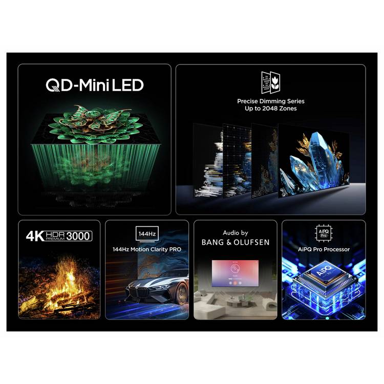 TCL 85C7K 85-inch 4K QD Mini-LED TV, imported from the UK
