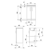 Tavistock Vesta vanity unit 51cm white - British product