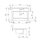 Tavistock Vesta vanity unit 51cm white - British product