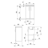 Tavistock Vesta vanity unit 51cm white - British product