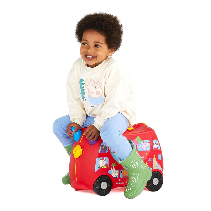 Trunki Peppa Pig Party Bus ride on case 1.7kg - British product