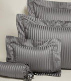 Pratesi striped sateen jacquard king pillowcase 50x90cm, imported from the UK