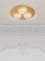 Next Searchlight Gold Lilac Gold LED 3LT Flush Ceiling Light- Buy online at McGrocer