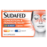 Sudafed Congestion Headache Relief Day & Night Capsules 16 per pack GOODS M&S