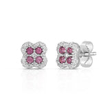 Costco garnet and diamond earrings in 14ct white gold, UK version