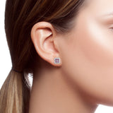 Costco garnet and diamond earrings in 14ct white gold, UK version