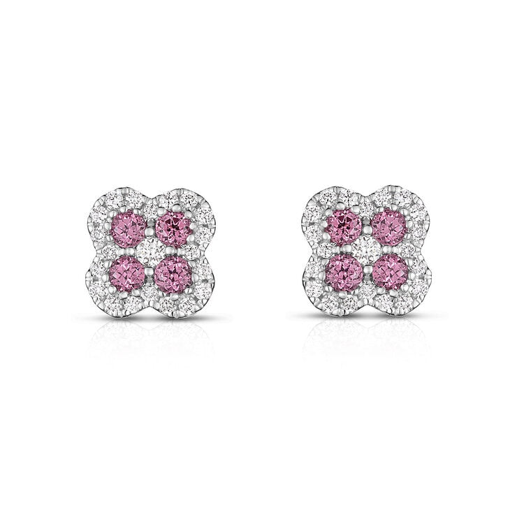 Costco garnet and diamond earrings in 14ct white gold, UK version