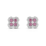 Costco garnet and diamond earrings in 14ct white gold, UK version