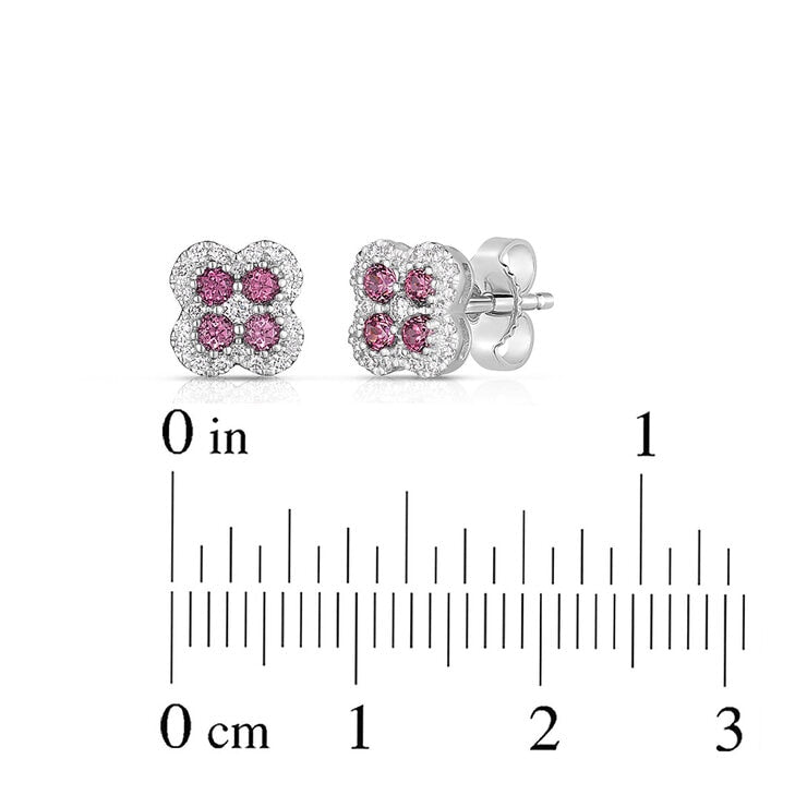 Costco garnet and diamond earrings in 14ct white gold, UK version