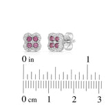 Costco garnet and diamond earrings in 14ct white gold, UK version