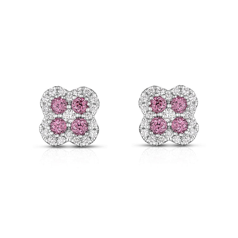 Costco garnet and diamond earrings in 14ct white gold, UK version