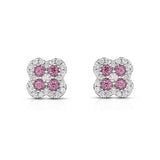 Costco garnet and diamond earrings in 14ct white gold, UK version