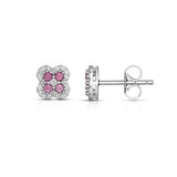 Costco garnet and diamond earrings in 14ct white gold, UK version