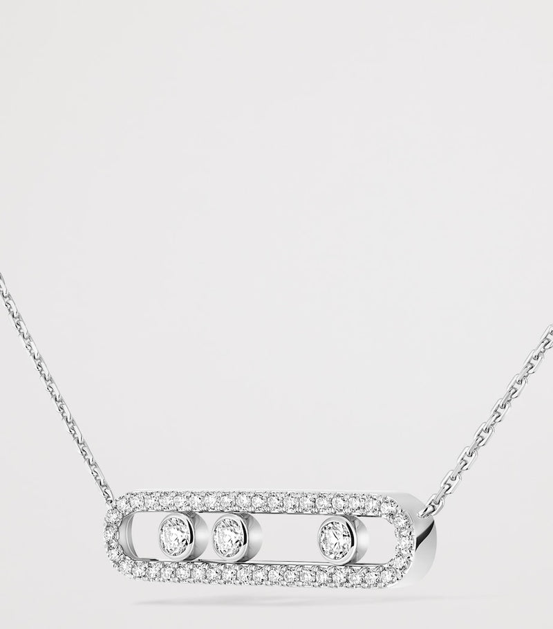 Messika Baby Move Classique white gold diamond necklace 0.70ct, UK version