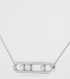Messika Baby Move Classique white gold diamond necklace 0.70ct, UK version