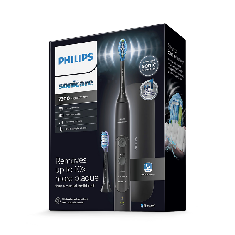 Philips Sonicare ExpertClean 7300 electric toothbrush black, UK version