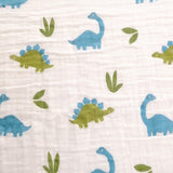Ziggle Baby Cotton Muslin Swaddle Dinosaur 120x120cm (British brand)