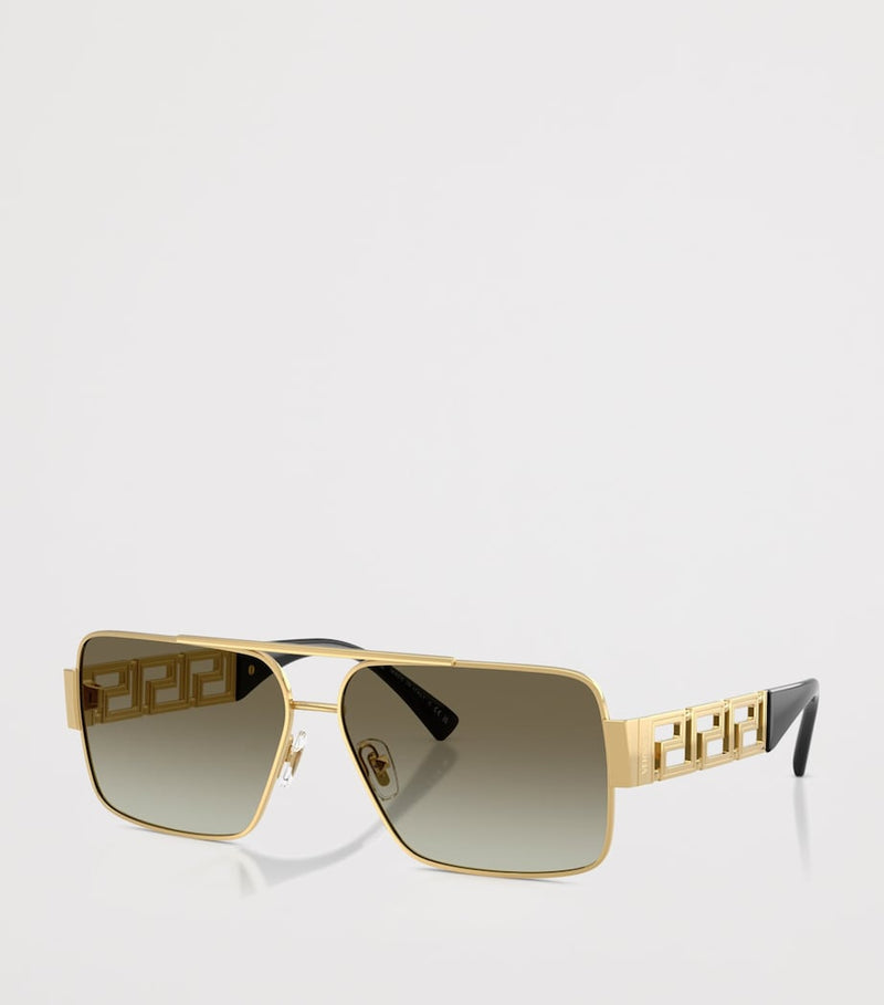 Versace wire-frame rectangular sunglasses, UK version