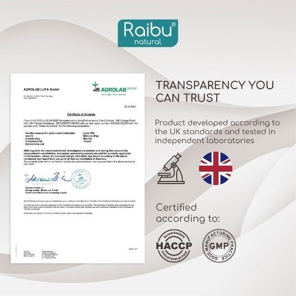 RAIBU reduced glutathione supplement with NAC ALA 90 capsules - British product